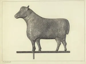 Weather Vane Prints: Weather Vane, c. 1939. Creator: Herman Bader