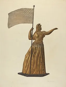 Sandler Selma Prints: Weather Vane, c. 1939. Creator: Selma Sandler