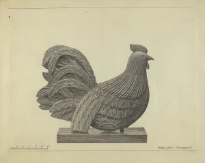 Weather Vane Prints: Weather Vane - Cock, 1935/1942. Creator: Rollington Campbell