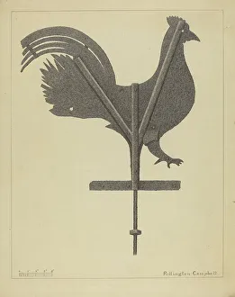 Weather Vane - Cock, c. 1936. Creator: Rollington Campbell