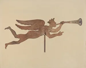 Herald Prints: Weather Vane Finial, c. 1937. Creator: Eric Mose