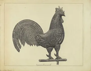 Filippo Porreca Prints: Weather Vane Finial, c. 1937. Creator: Filippo Porreca