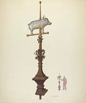 Adolph Opstad Collection: Weather Vane Finial, c. 1941. Creator: Adolph Opstad