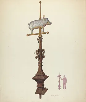 Weather Vane Finial, c. 1941. Creator: Adolph Opstad