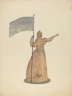 Weather Vane - Goddess of Liberty, c. 1937. Creator: David Ramage