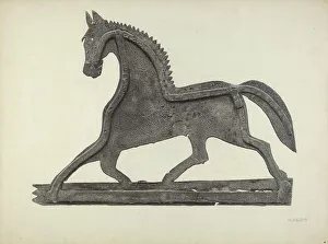 Weather Vane Prints: Weather Vane - Horse, c. 1939. Creator: Herman Bader