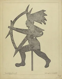 Weather Vane Prints: Weather Vane (Indian), c. 1936. Creator: Rollington Campbell