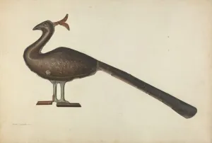 Weather Vane Peacock, c. 1939. Creator: Selma Sandler