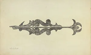 Index Prints: Weather Vane - Scroll with Index, c. 1938. Creator: Helen Hobart