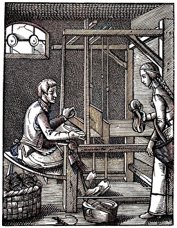 Yarn Prints: The Weaver, 16th century, (1870)