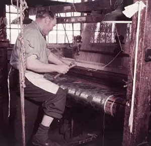 Yarn Prints: Weaver, Essex, c1953. Creator: Arthur Charles Kirby Ware