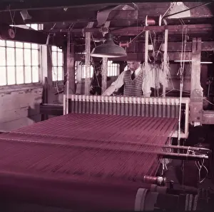 Yarn Prints: Weaver, Essex, c1953. Creator: Arthur Charles Kirby Ware