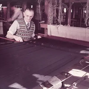 Yarn Prints: Weaver, Essex, c1953. Creator: Arthur Charles Kirby Ware