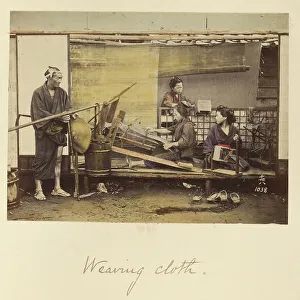 Engawa Prints: Weaving Cloth, about 1873-1883. Creator: Shinichi Suzuki I