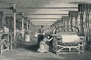 Loom Gallery: Weaving by Power Looms, 1835, (1904)