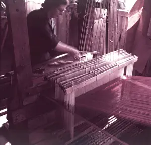 Craftswoman Prints: Weaving velvet for the coronation robe