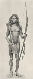 Hatchet Prints: Wedda mit Bogen, Pfeilen und Beil, 1926