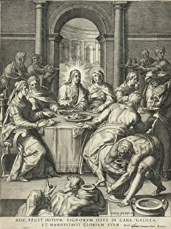 Canaan Prints: The Wedding at Cana, 1577. Creator: Cornelis Cort