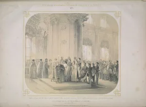 Timm Prints: Wedding ceremony of Grand Duchess Katharina Mikhailovna (1827-1894) and Duke Georg of