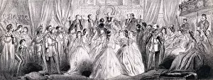 Alexandra Princess Of Denmark Collection: Wedding ceremony of Prince Edward and Princess Alexandra in St Georges Chapel at