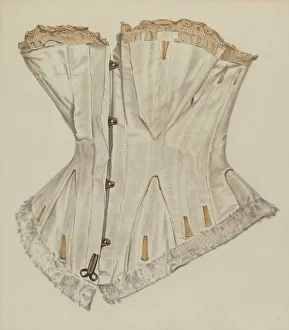 Corset Prints: Wedding Corset, 1935/1942. Creator: Virginia Berge