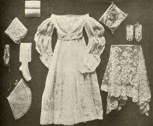 Company Tudor Publishing Prints: Wedding costume of Miss Sara Hayes, of Philadelphia, c1750, (1937). Creator: Unknown