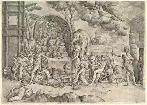 Veneziano Battista Franco Gallery: The Wedding of Cupid and Psyche (right panel), ca. 1530-61
