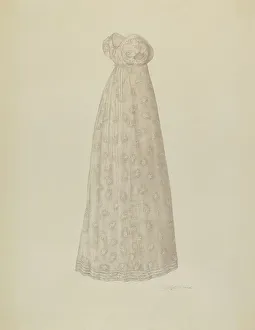 Short Sleeved Prints: Wedding Dress, 1935/1942. Creator: Linnet Alward