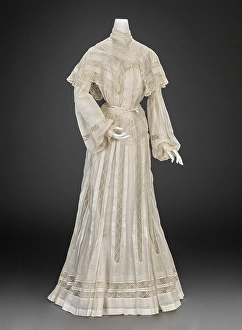 Bridal Prints: Wedding Dress (Bodice, Skirt, Slip), 1903. Creator: Unknown