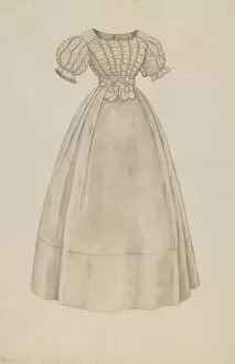 Sleeves Collection: Wedding Dress, c. 1938. Creator: Catherine Fowler