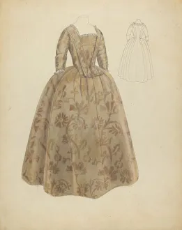 Bessie Forman Prints: Wedding Dress, c. 1940. Creator: Bessie Forman