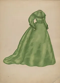 Fitzgerald Mary Prints: Wedding Dress, c. 1940. Creator: Mary Fitzgerald