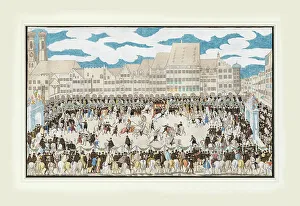 Customs Prints: The wedding of Duke Wilhelm V of Bavaria to Renata of Lorraine on February 21