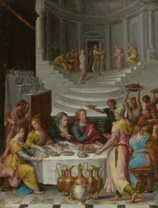 Guests Prints: The Wedding Feast at Cana, about 1575-1580. Creator: Lavinia Fontana