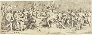 Goddesses Prints: The Wedding Feast of Cupid and Psyche, c. 1635. Creator: François Perrier