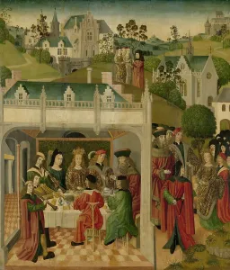 Elisabeth Of Thuringia Prints: Wedding Feast of Saint Elizabeth of Hungary and Louis of Thuringia in the Wartburg