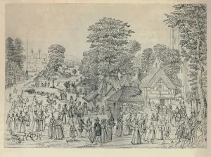 Festivities Prints: A Wedding Festivity in Bermondsey, 1590, (1920). Artist: Joris Hoefnagel