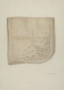 Gausser Eleanor Prints: Wedding Handkerchief, c. 1939. Creator: Eleanor Gausser
