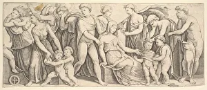 Rafaello Sanzio Gallery: The wedding of Jason and Creusa, at left Medea takes her children, 1530-60