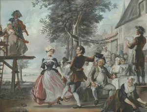 Dais Prints: The Wedding of Kloris and Roosje, c1720-1750. Creator: Cornelis Troost