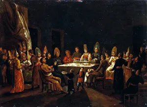 Wedding in a Merchants House, First quarter of 19th cen Artist: Anonymous