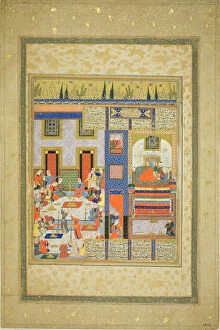 Courtyard Gallery: The Wedding Night of Anushirvan and the Khaqans Daughter (from a copy of Firdausi s