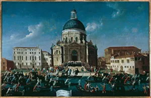 Grand Canal Prints: The wedding of a noble lady in Santa Maria della Salute
