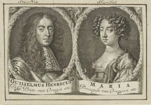 Princess Royal Gallery: Wedding portrait of Willem III and Mary II Stuart, 1688