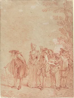 Jean Antonie Watteau Prints: The Wedding Procession, c. 1712. Creator: Jean-Antoine Watteau