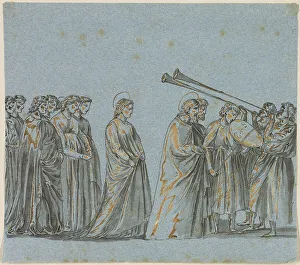 Lead White Prints: Wedding Procession of Mary and Joseph, n.d. Creator: Unknown