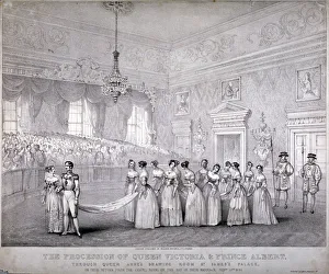 Bridesmaid Prints: Wedding of Queen Victoria and Prince Albert, St Jamess Palace, Westminster, London, 1840