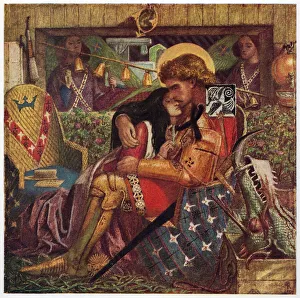 Santa Gallery: The Wedding of St George and the Princess Sabra, 1857. Creator: Dante Gabriel Rossetti