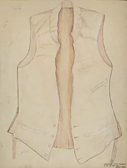 Sketching Gallery: Wedding Vest, 1935 / 1942. Creator: Edna C. Rex