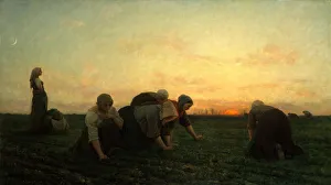 Crescent Moon Prints: The Weeders, 1868. Creator: Jules Breton